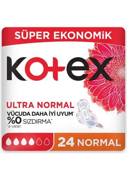 Kotex Hijyenik Ped Ultra Normal Süper Ekonomik Günlük Kullanım İçin Güvenilir ve Konforlu
