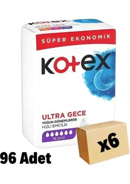 Kotex Ultra Quadro Süper Eko Gece Hijyenik Pedleri: Yüksek Emicilik ve Güvenlik İçin Tasarlandı