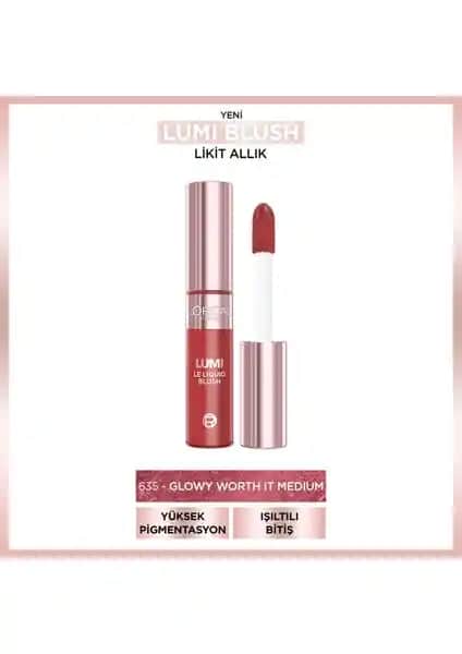 L'Oréal Lumi Blush Likit Allık 635 Glowy Worth It Medium ile doğal ışıltılı makyaj deneyimi