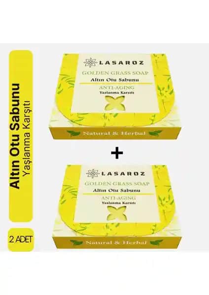 Lasaroz Altın Otu Sabunu 2'li Paket Doğal Temizlik ve Cilt Yenileme Çözümü