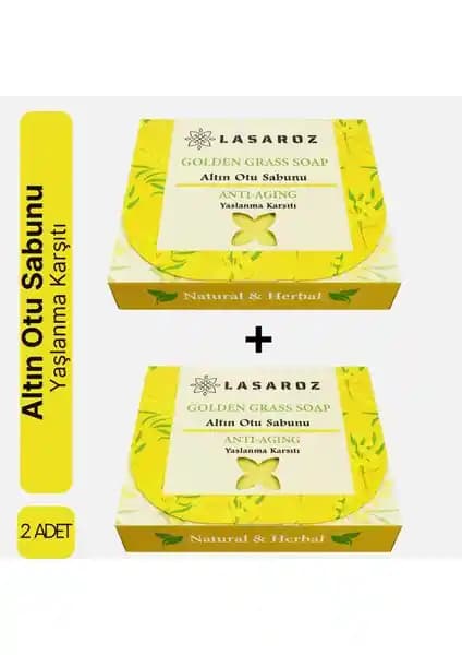 Lasaroz Altın Otu Sabunu 2'li Paket Doğal Temizlik ve Cilt Yenileme Çözümü