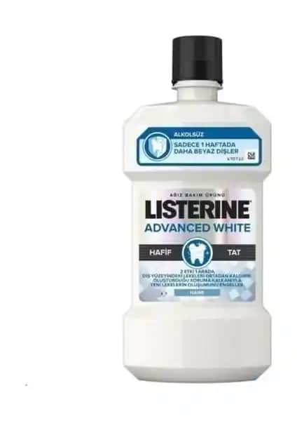 Listerine Advanced White Hafif Tat Ağız Bakım Suyu Diş Beyazlatma ve Temizlik İçin Güvenilir Çözüm