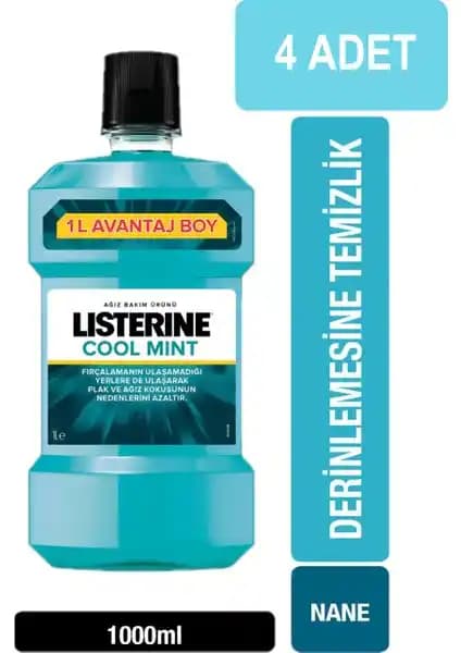 Listerine Cool Mint 1000 ml: Klinik Kanıtlı Ferahlatıcı Ağız Gargarası Ürünü