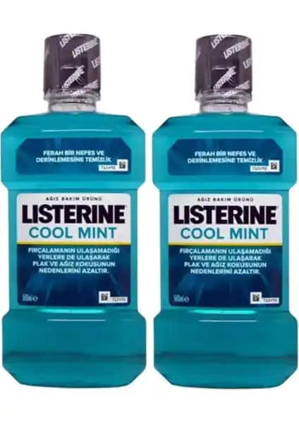 Listerine Cool Mint 500 ml x 2 Adet ile Güçlü ve Ferah Ağız Bakımı Ürünü