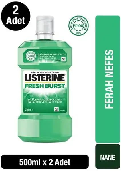 Listerine Fresh Burst Ağız Bakım Suyu Ferahlık ve Hijyen Sağlayan Güçlü Formül