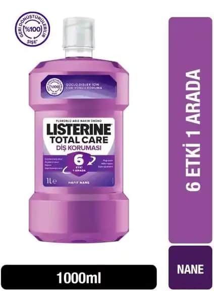 Listerine Total Care 1000 ml: Güçlü Ağız Bakımı ve Ferah Nefes Sağlayan Etkili Gargara