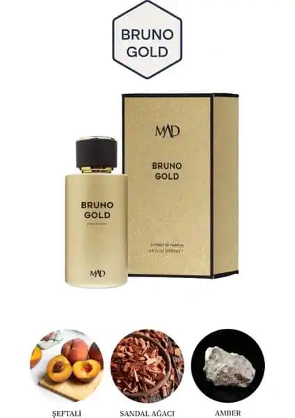 Mad Parfüm Bruno Gold 100 ml Unisex Parfüm: Zarafet ve Çekiciliğin Simgesi
