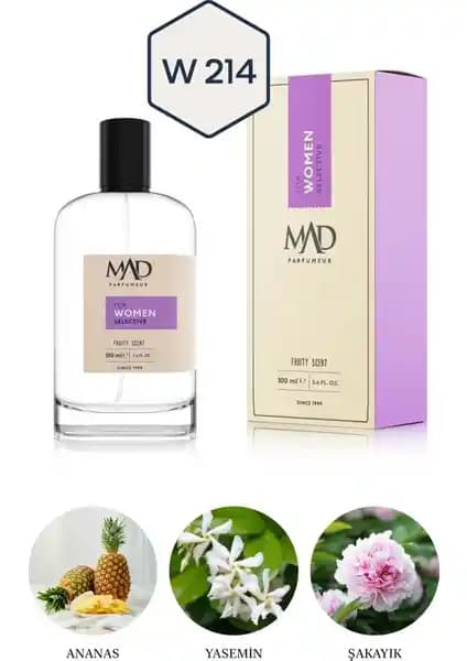 Mad Parfüm Mad W214 Selective Kadın Parfümü Zarif ve Kalıcı Odunsu Meyveli Kokusu