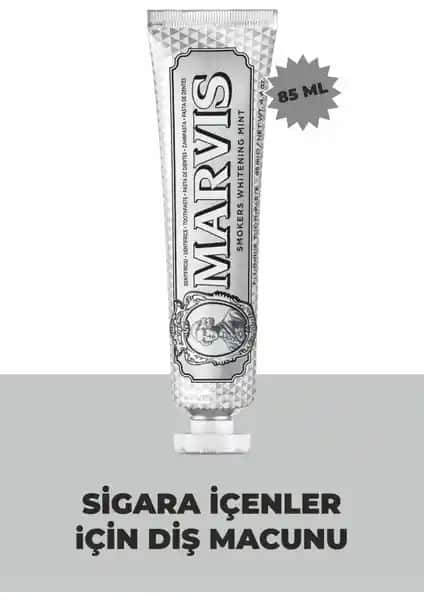 Marvis Smokers Whitening Mint Diş Macunu: Sigara İçenler İçin Güçlü Temizlik ve Beyazlatma Çözümü