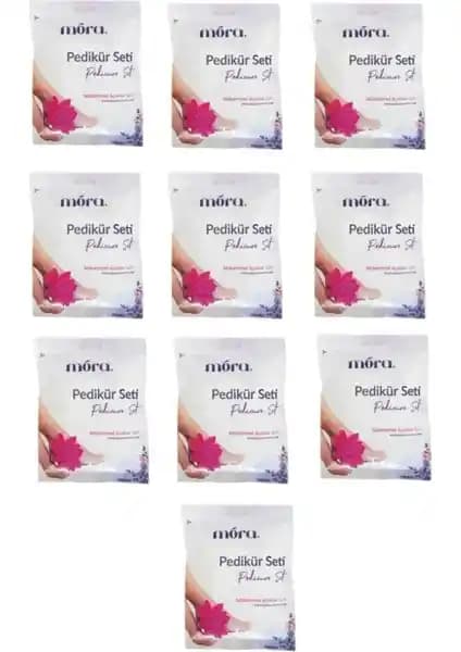 Mora Susuz Pedikür Seti 10 Adet ile Evde Profesyonel Ayak ve Tırnak Bakımı