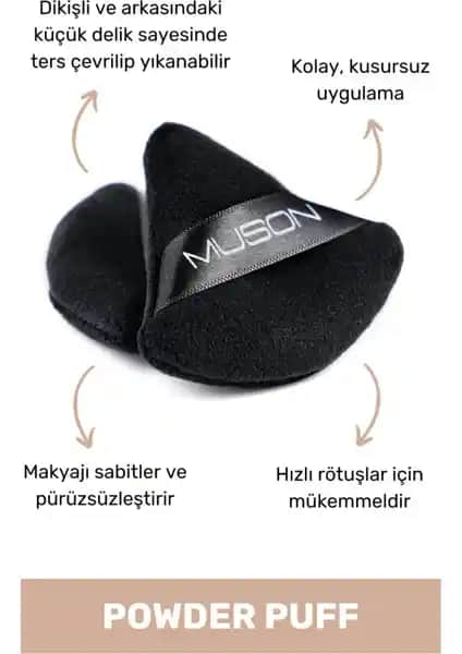 Muson Pudra Topuzu Profesyonel ve Ev Kullanımı için Yüksek Kalitede Makyaj Aksesuarı
