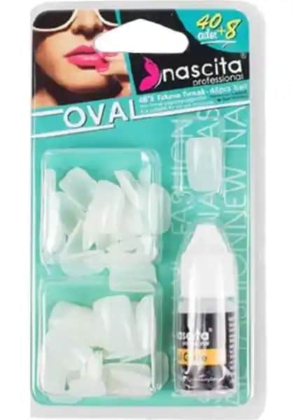 Nascita Takma Tırnak 40'lı Oval Naıl-06: Estetik ve Dayanıklı Pratik Tırnak Seti