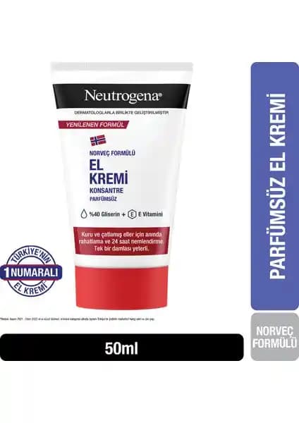 Neutrogena Norveç Formülü El Kremi: Yüksek Nemlendirme ve Hassasiyetle Güçlendirilmiş El Bakımı