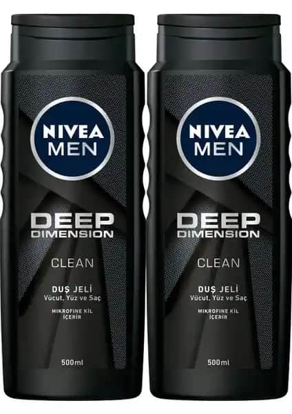 Nivea Men Deep Dimension Duş Jeli Erkekler İçin Derinlemesine Temizlik ve Ferahlık Sağlar