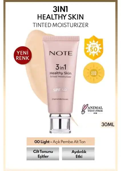 Note Cosmetics 3'ü 1 Arada Sağlıklı Cilt Nemlendiricisi SPF 50 İncelemesi ve Kullanıcı Yorumları