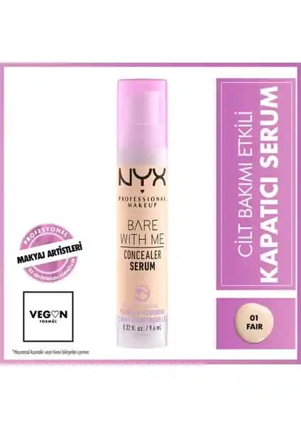 NYX Bare With Me Kapatıcı Serum 01 Fair - Hafif ve Nemlendirici Makyaj Ürünü