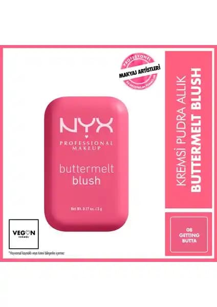 NYX Buttermelt Blush Kremsi Pembe Allık ile Doğal ve Canlı Makyaj Deneyimi