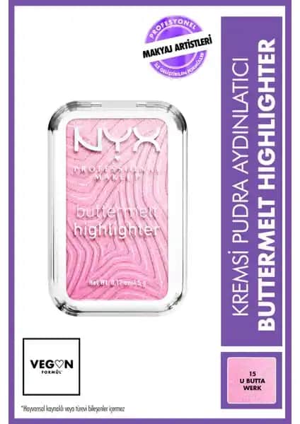 NYX Buttermelt Highlighter Kremsi Pudra: Doğal ve Kalıcı Işıltı Yaratıcı Makyaj Ürünü