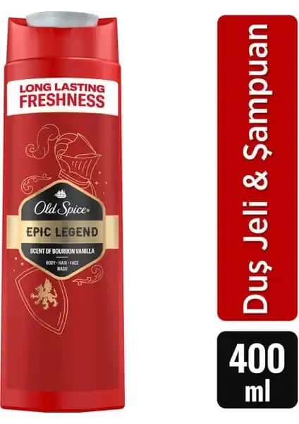 Old Spice Epic Legend Erkek Duş Jeli ve Şampuan: Günlük Bakımda Efsanevi Temizlik ve Ferahlık