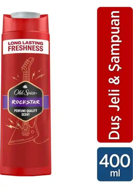 Old Spice Rockstar Erkek Duş Jeli ve Şampuan: Enerjik ve Ferahlatıcı Temizlik Deneyimi