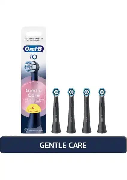Oral-B iO Gentle Care Siyah Diş Fırçası Yedek Başlığı - Profesyonel Temizlik ve Diş Eti Koruması