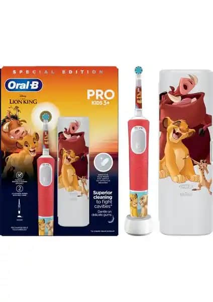 Oral-B Pro Kids The Lion King Şarjlı Diş Fırçası: Çocuklar İçin Güvenli ve Eğlenceli Temizlik Çözümü