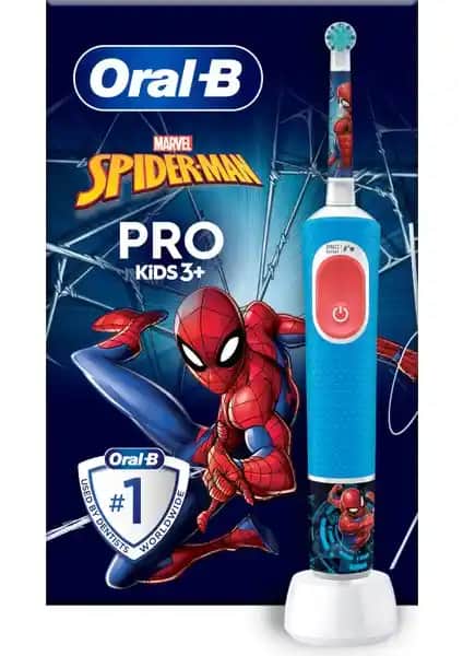 Oral-B Spiderman D100 Çocuk Elektrikli Diş Fırçası Eğlenceli ve Etkili Diş Temizliği İçin
