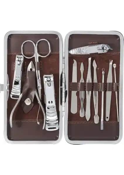 Ozcmax 12 Parça Profesyonel Manikür Pedikür Seti Evde Bakım İçin Uygun