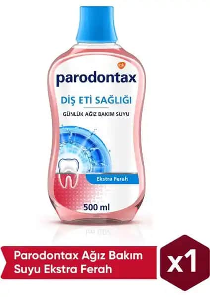 Parodontax Diş Eti Bakımı Ekstra Ferah Ağız Bakım Suyu 500ml ile Sağlıklı Gülüşler