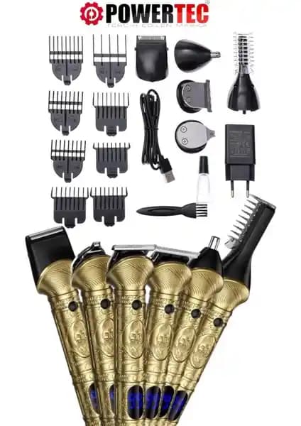 Powertec TR-1000 Profesyonel 6in1 Erkek Bakım ve Tıraş Makinesi