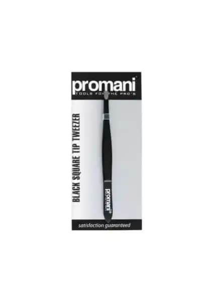 Promani Siyah Düz Uçlu Cımbız PR-920: Hassas ve Dayanıklı Tüy Alma Aracı