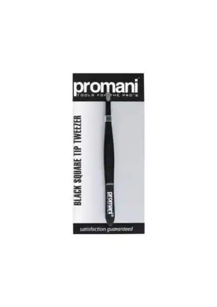 Promani Siyah Düz Uçlu Cımbız PR-920: Hassas ve Dayanıklı Tüy Alma Aracı