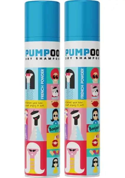 Pumpoo Kuru Şampuan French Powder 200 ml x 2 Adet - Hızlı ve Pratik Saç Temizleme Çözümü
