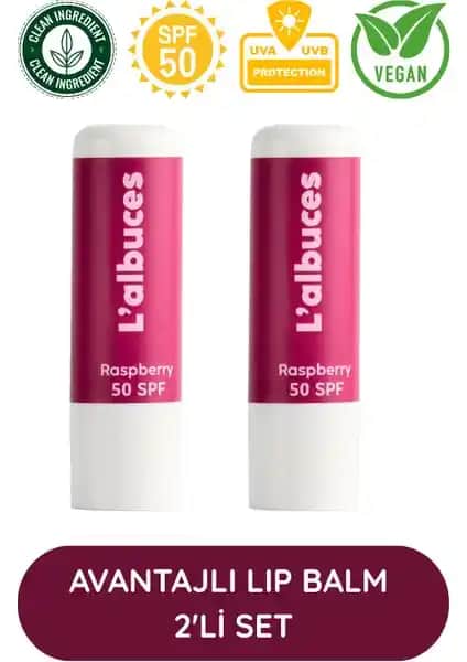 Raspberry 50 SPF Dudak Bakım Seti Günlük Koruma ve Nemlendirme İçin Uygun