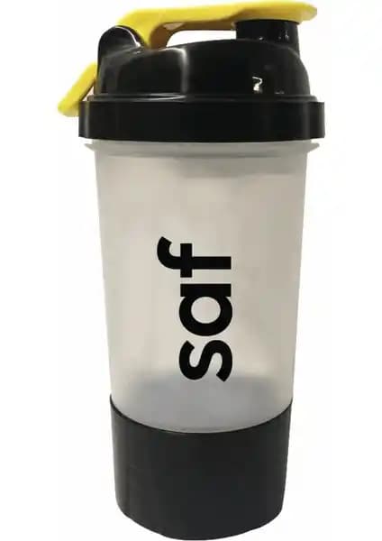 Saf Nutrition Shaker 600ml Sağlıklı ve Pratik Sporcu İçin Yüksek Kalite Şeffaf Shake