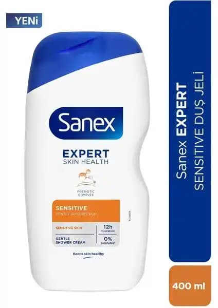 Sanex Expert Sensitive Hassas Ciltler İçin Doğal ve Güçlü Temizlik Sunan Duş Jeli