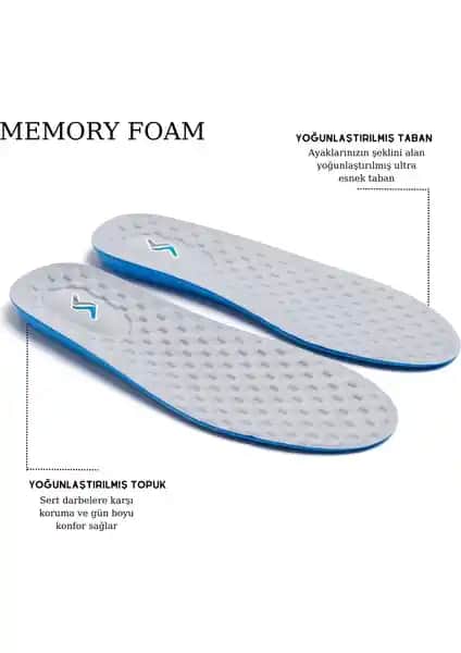 Sanus M900 Unisex Memory Foam Ortapedik Boy Yükseltici Tabanlık Gri