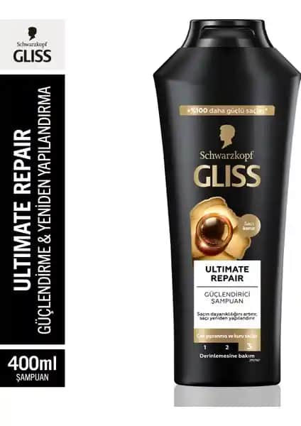 Schwarzkopf Gliss Ultimate Repair Güçlendirici Şampuan Saçları Yenileyen ve Parlatan Formül