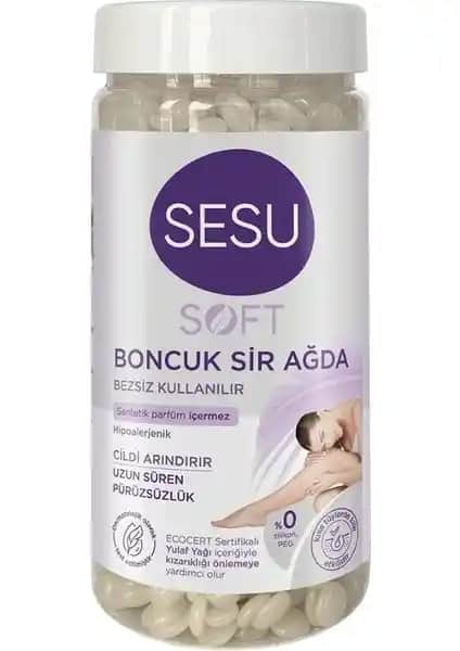 Sesu Boncuk Sir Ağda 250g Soft Hassas Ciltler İçin Profesyonel Kalitede Ağda