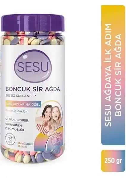 Sesu Boncuk Sir Ağda Hassas Ciltler İçin Bezsiz Kullanım 250g Doğal ve Pratik Çözüm