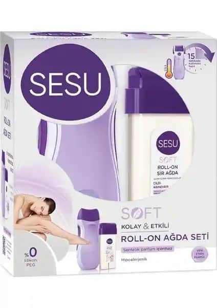 Sesu Soft Roll-On Ağda Makineli Seti Evde Profesyonel Sonuçlar İçin İdeal Çözüm