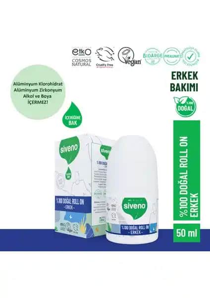 Siveno %100 Doğal Erkek Roll-On Deodorant: Etkili ve Çevre Dostu Doğal Bakım Seçeneği