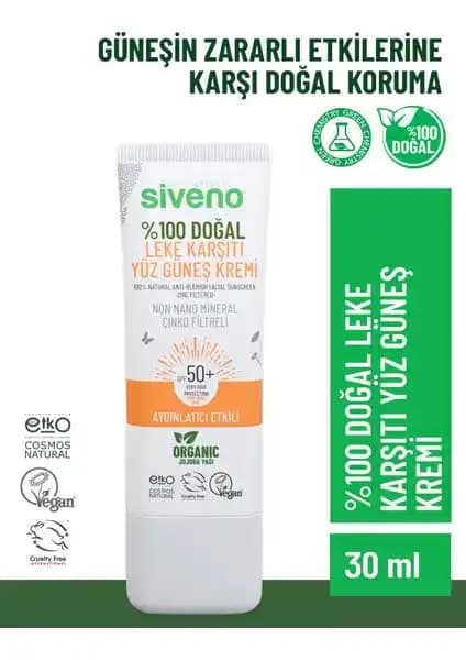 Siveno Doğal Yüz Güneş Kremi: Yüksek Koruma ve Doğal İçeriklerle Güçlü Güneş Koruyucu