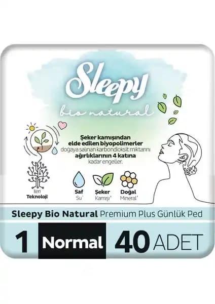Sleepy Bio Natural Premium Plus Günlük Ped ile Gün Boyu Konfor ve Güvenlik Sağlayın