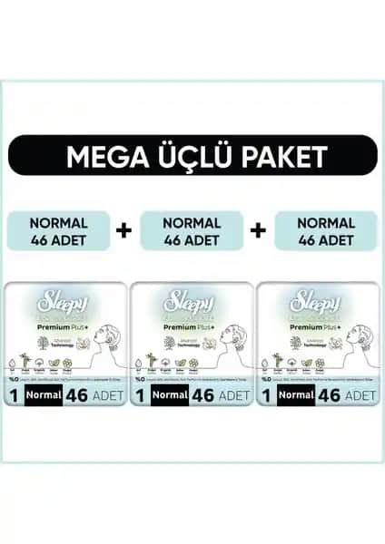 Sleepy Bio Natural Premium Plus Hijyenik Ped Mega Paket: Günlük Konfor ve Güvenlik İçin İdeal Çözüm