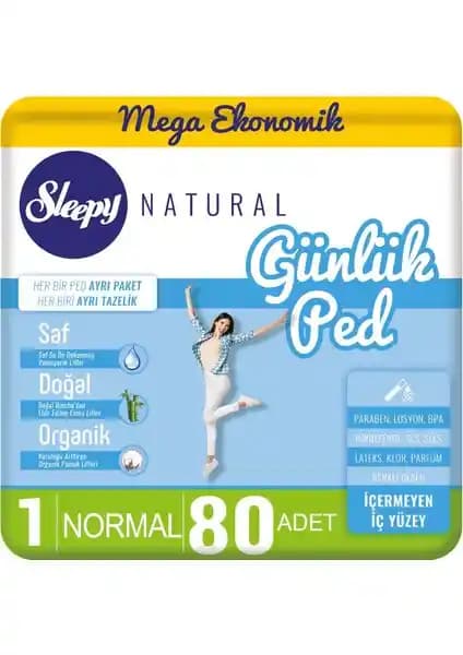 Sleepy Natural Günlük Ped: Doğal İçerikli, Hafif ve Güvenilir Günlük Hijyen Çözümü