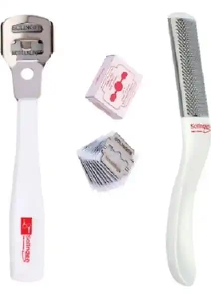 Solingen Ayak Bakım Seti Raspa Jilet ve Törpü ile Pürüzsüz ve Sağlıklı Ayaklar