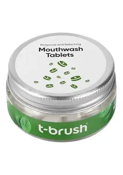 T-Brush Doğal ve Ferahlatıcı Ağız Çalkalama Tableti Günlük Ağız Bakımı İçin Uygun