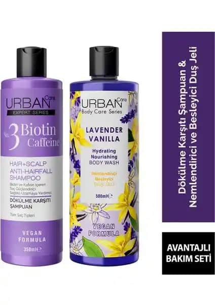 Urban Care Biotin ve Kafein Şampuanı ile Saç Sağlığınızı Güçlendirin ve Lavanta Vanilya Duş Jeli ile Günlük Temizlik Yapın