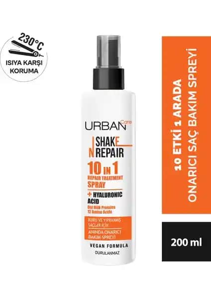 Urban Care Shake N Repair 10-in-1 Onarıcı Sprey: Kuru ve Yıpranmış Saçlar İçin Çok Yönlü Bakım